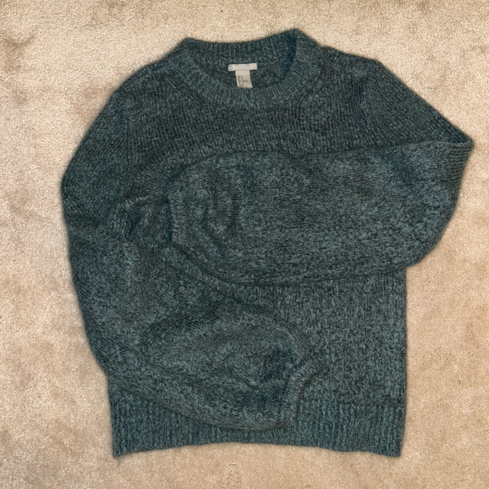 Cozy Teal Knit Sweater